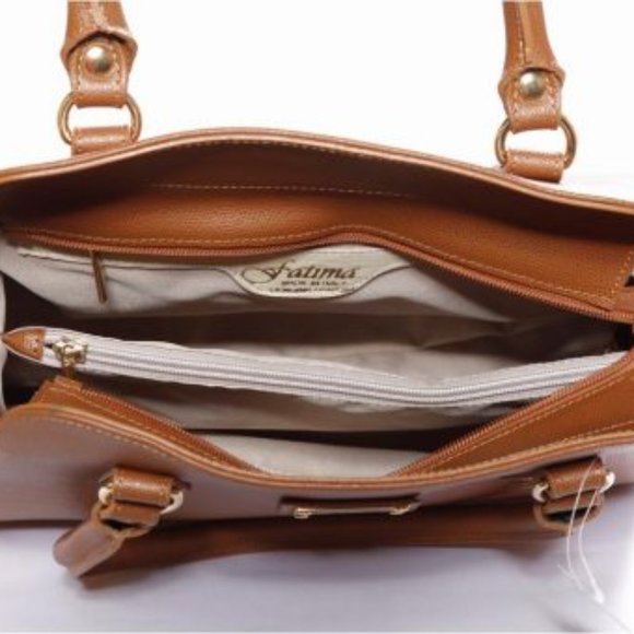 Bintou Brown Italian Leather Handbag - Picture 4 of 6